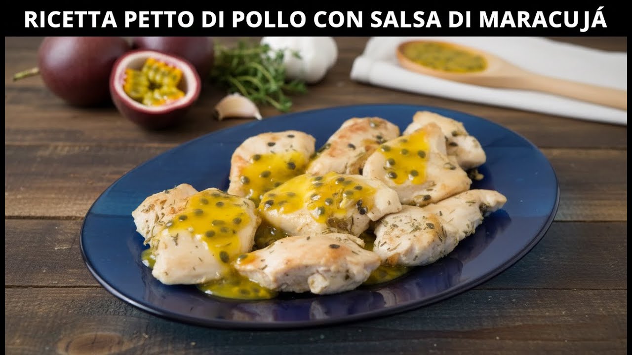 Petto di pollo con salsa di maracujá - PEITO DE FRANGO COM MOLHO DE MARACUJÁ