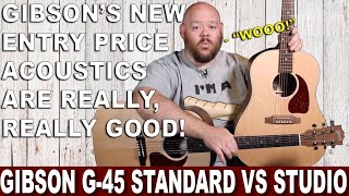 Video thumbnail for Gibson G-45 Studio and G-45 Standard Guitars - We check out Gibson's new affordable acoustics! by Alamo Music Center