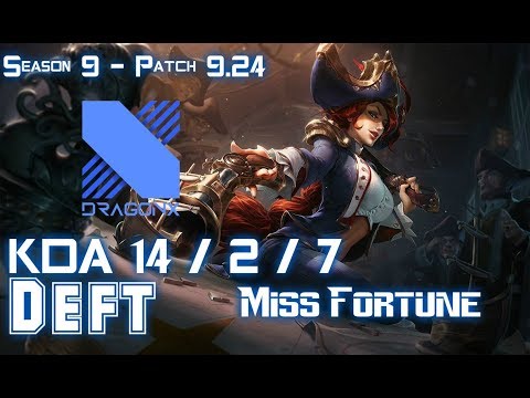 DRX Deft MISS FORTUNE vs VARUS ADC - Patch 9.24 KR Ranked
