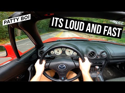 240 WHP Turbo NB Miata POV (Straight Pipe!)