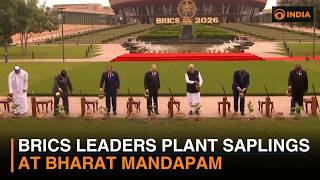 BRICS leaders plant saplings at Bharat Mandapam