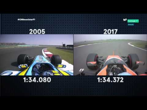 F1 2005 vs F1 2017 China Alonso