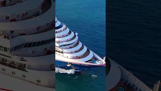 Look at the dolphin on the bow of the Carnival Horizon!