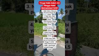 Download lagu Tinggi Nabi Adam AS Hingga Nabi Muhammad SAW #doa #shorts mp3