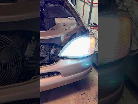 2001 Mercedes-Benz ML320 headlight replacement. Halogen to LED.