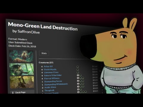 The Most Chill Modern Deck You've Never Played!? Mono Green Land Destruction | MTG Meta Discussion