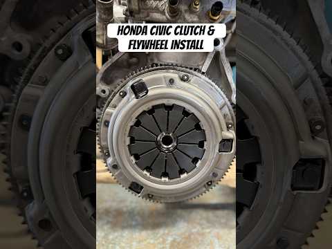 HONDA CIVIC CLUTCH & FLYWHEEL INSTALL #d16z6 #hondacars #hondacivic