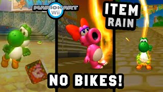 12 Racers WITHOUT Vehicles - Mario Kart Wii Item Rain