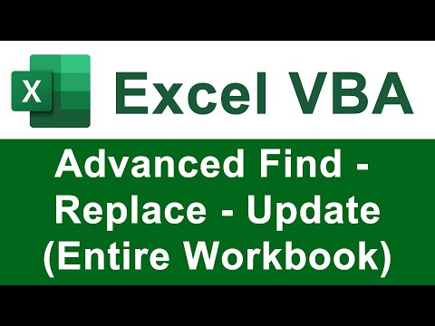 Advanced Find, Replace or Update in VBA & Macros for Excel