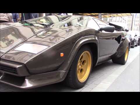 Lamborghini Countach drive around in Dusseldorf + Start-Up #countach #carspotting