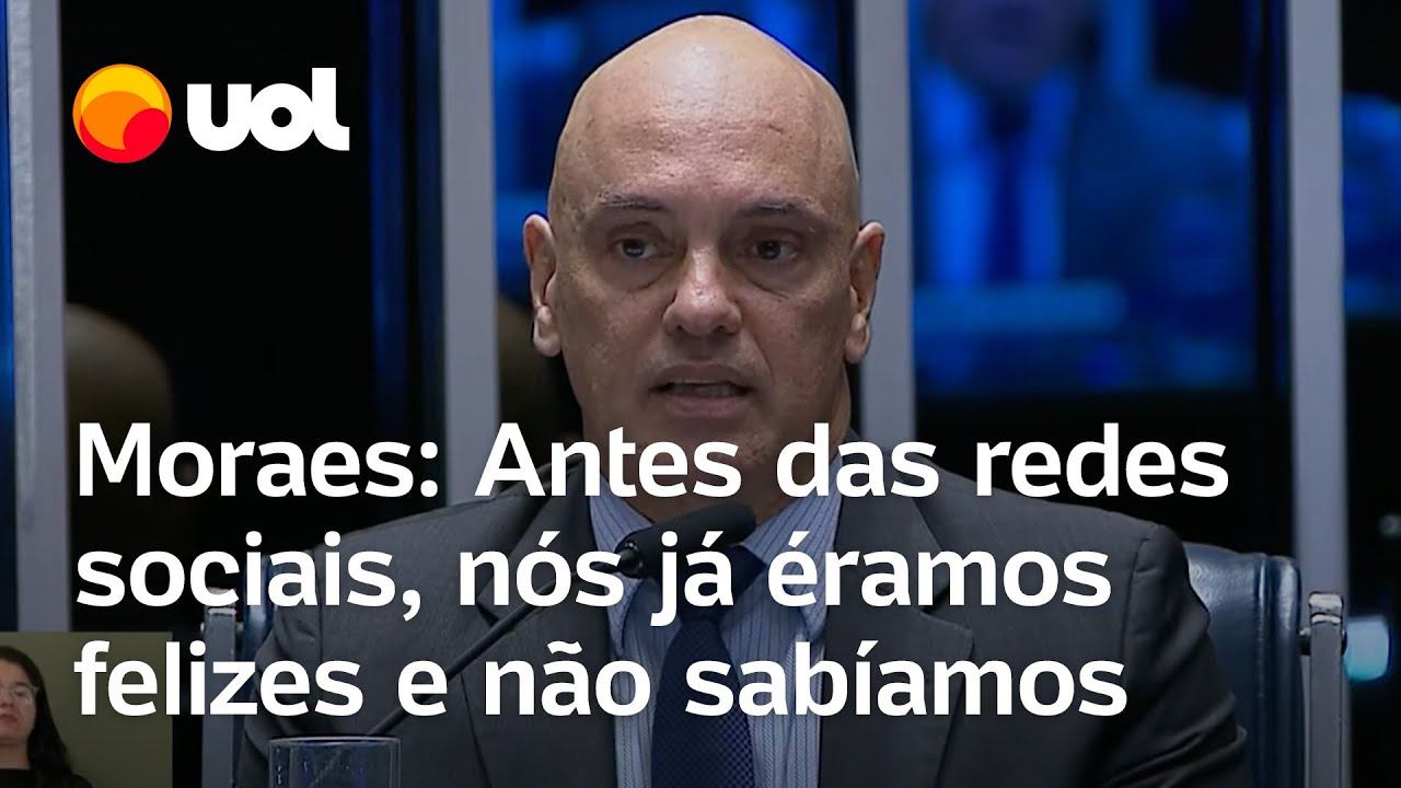 Moraes cobra regulação de plataformas e brinca com passado sem redes sociais: 'Éramos felizes'