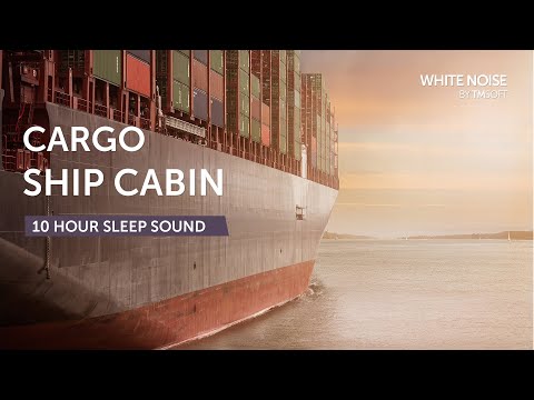 Cargo Ship Cabin Sleep Sound - 10 Hours - Black Screen