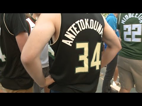 Bucks fans wear number 34 with Giannis out of Game 5 | FOX6 News Milwaukee