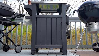 Keter Unity Grill Table Review | Grilling Station for Weber Q and Weber Kettle Grills
