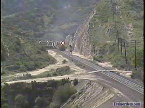 Classic Railroad Series 28 - ATSF and Loram Rail Grinder at Cajon Pass, 1995