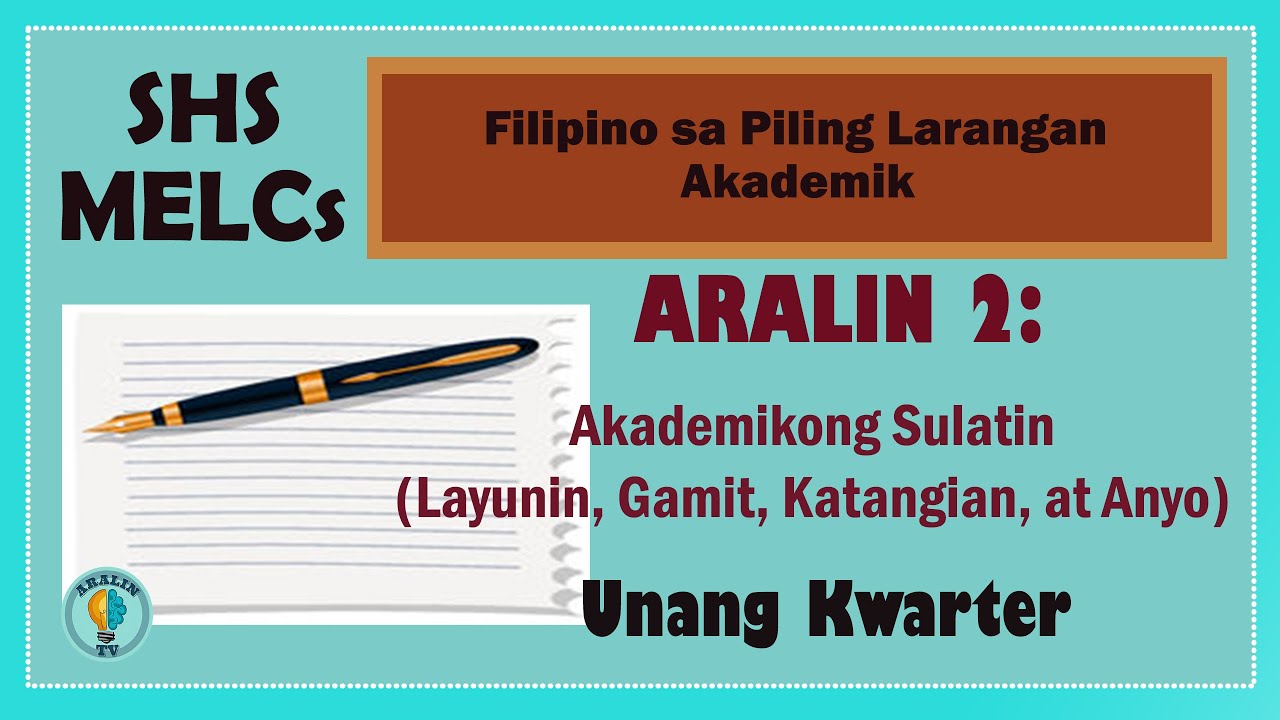 Putar video Aralin 2: Akademikong Sulatin (Layunin, Gamit, Katangian, Anyo) SHS Grade 11 & 12 MELCs sekarang Aralin 2: Akademikong Sulatin (Layunin, Gamit, Katangian, Anyo) SHS Grade 11 & 12 MELCs