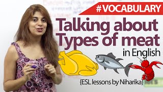 Spoken English Lesson - Different types of meat (Learning English Vocabulary)