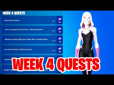 All Week 4 Quests Guide in Fortnite Chapter 3 Season 4 ( Week 4 Weekly Challenges)