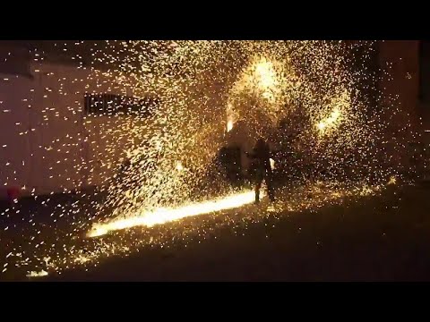 Steel Wool on Fire! In slow motion!