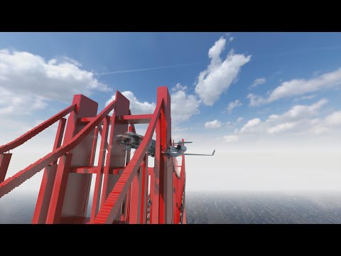 PLANES VS DESTRUCTIBLE BRIDGE IN TEARDOWN |  TEARDOWN PLANE CRASH COMPILATION