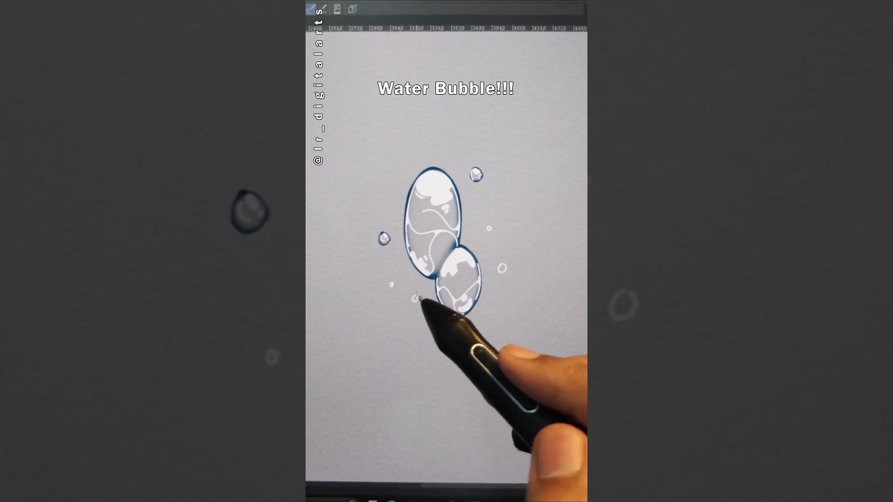 Satisfying Water Bubble Speedpaint 🫧✨ #digitalart #shorts #drawing #art #digitaldrawing