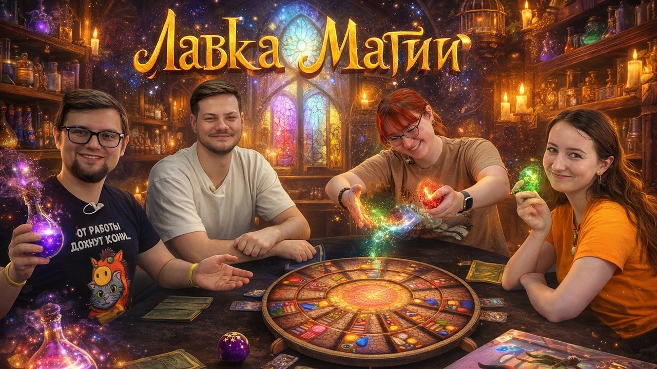 Настольная игра ЛАВКА МАГИИ: крутящееся поле и волшебный шар!