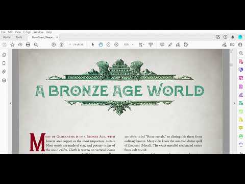 RuneQuest Weapons and Equipment PDF - Breaking A Tired Mold