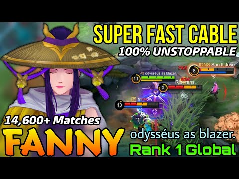 Super Fast Cable Fanny Unstoppable Gameplay! - Top 1 Global Fanny by odysséus as blazer. - MLBB