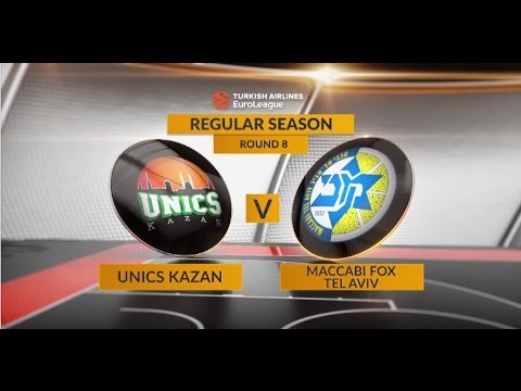 EuroLeague Highlights RS Round 8: Unics Kazan 73-74 Maccabi FOX Tel Aviv