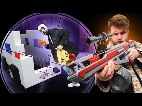NERF Snipers VS Thieves IRL Challenge! Video