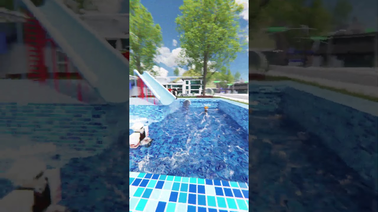 Realistic Brookhaven Pool Water Physics / Roblox #roblox #shorts