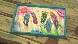 Pintar bandejas con Lacas Vitrales Alba Artística