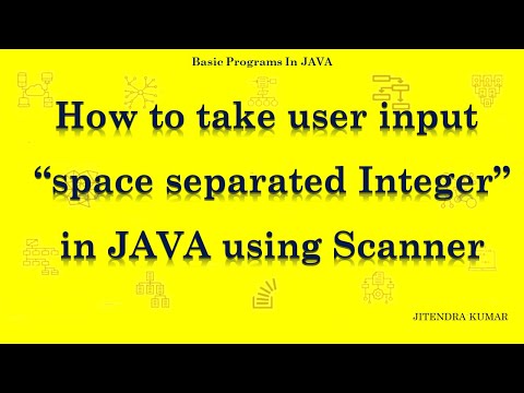 N Space Separated Integer Taking Input In Java