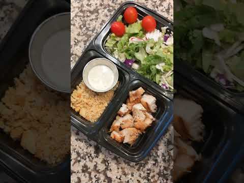 Meal Prep hack. Take a short cut and turn 1 bagged salad into 2 meals!
