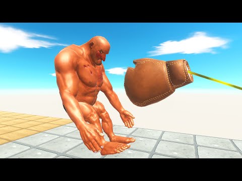 GIANT BOXING GLOVE ONE HIT KILL GIANT | ANIMAL REVOLT BATTLE SIMULATOR