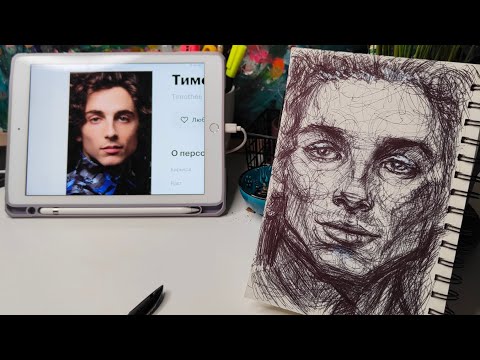 Timati Chalamet pen-portrait by Eva Aibaz
