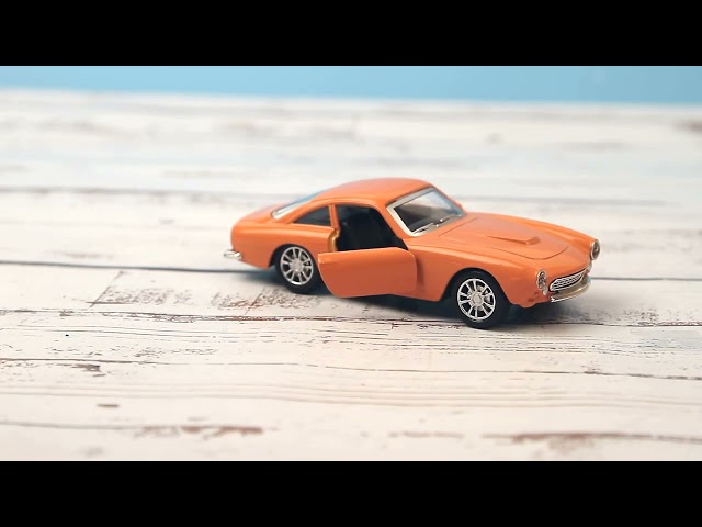 Автомобиль Феррари ретро kings toy инерционный световые звуковые эффекты металлический оранжевый  - видео