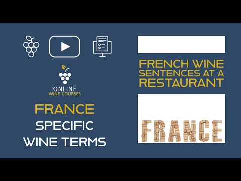 Frases de vinho francês em um restaurante 🍇 Cursos on-line sobre vinhos