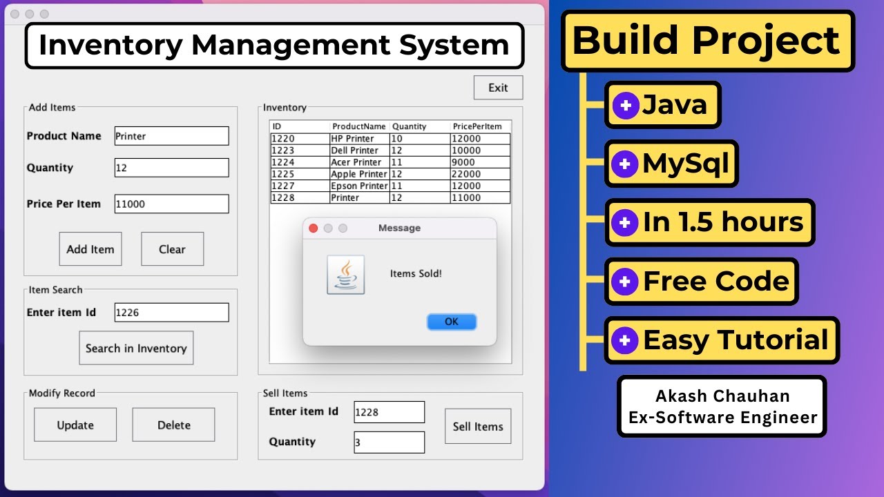 🔥Java Project Tutorial- Make Inventory Management System Step by Step Using Eclipse & MySQL Database