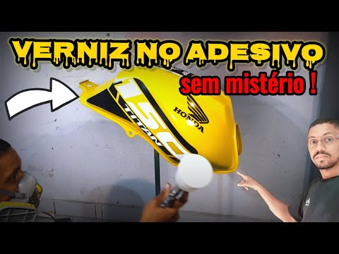 Pintura automotiva: aplicação de verniz sobre adesivo !#pintura #verniz #lazzuril #espelhado #honda