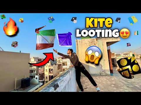 Kite looting holi pe bahut sari patang loot li mene chhat pe😍🪁 kite looting on rooftop