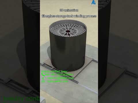 3D Presentation fiberglass storage tamk winding process