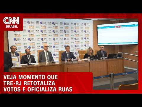 TRE-RJ retotaliza votos e dá vitória a Douglas Ruas; veja momento | CNN AGORA