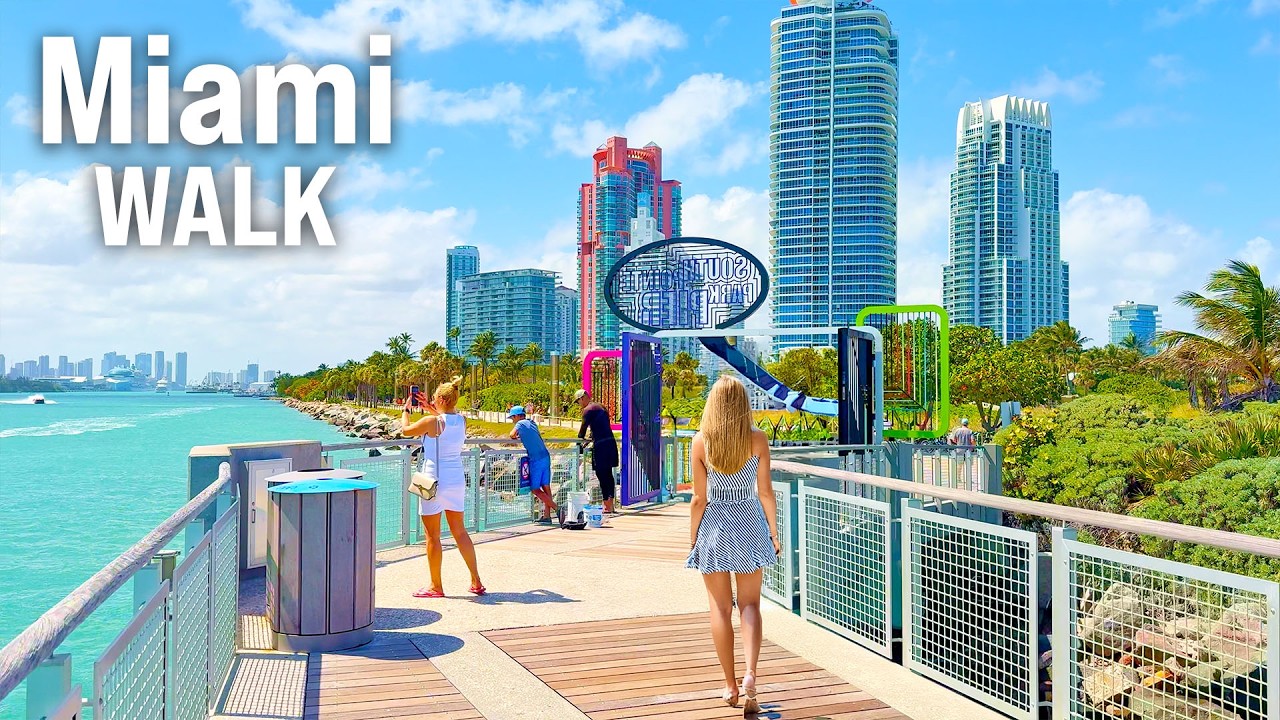 Immersive street-level walking tour through MIAMI City Walk   ️ Florida, United States, showcasing authentic urban landscapes, local architecture, and the vibrant atmosphere of the city's neighborhoods