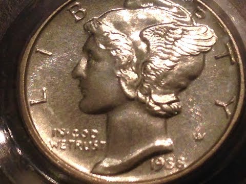 1938 Mercury Dime - Worth $200 - 300 - Graded PR65