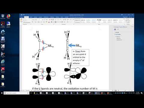 22 9 How does transition metal interact with ethene or ethylene (C2H4)?