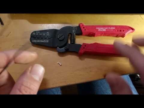 Crimping a JST connector with Engineer PA-09 crimp tool