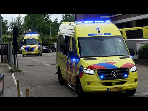 A1, WAS-300 Ambulances onderweg in Nijmegen