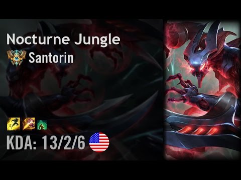 Nocturne Jungle vs Kindred - Santorin - NA Challenger Patch 6.8