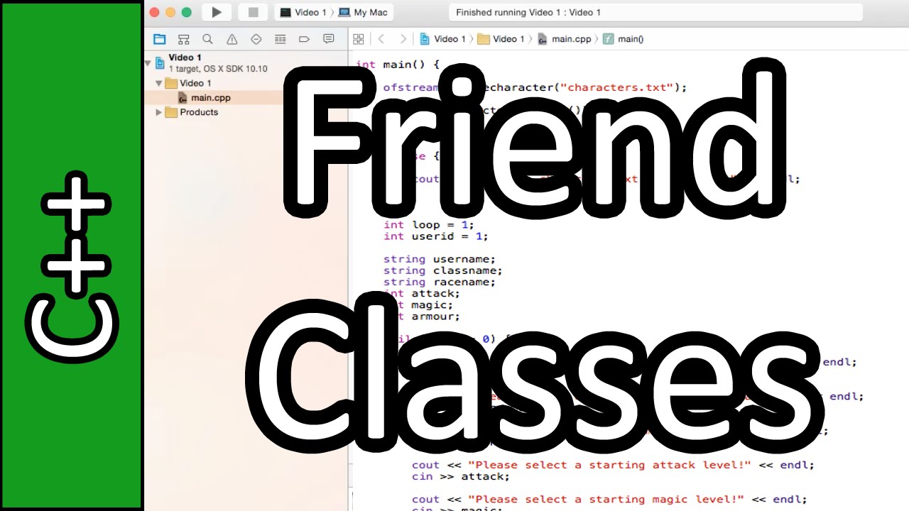Friend Classes - C++ Programming Tutorial #41 (PC / Mac 2015)